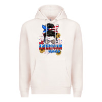 Pale Pink All American Nana 4th of July Premium Hoodie - CowGirlArtShop