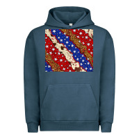 Pigment Midnight Navy 4th of July USA flag leopard cowhide 20oz tumbler Urban Hoodie - Neo Western