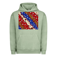 Pigment Oil Green 4th of July USA flag leopard cowhide 20oz tumbler Urban Hoodie - Neo Western