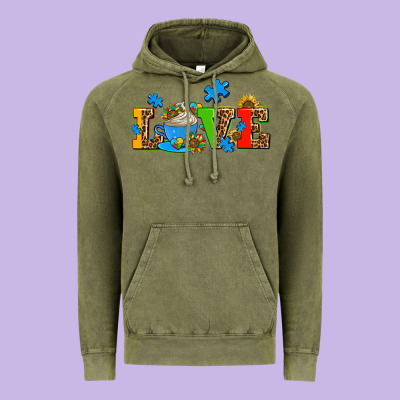 Autism Coffee Cup With Sunflower Vintage Hoodie Designed By Adodesignshop