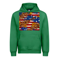 Emerald 4th of July USA flag leopard sunflower 20oz tumble Urban Hoodie - Neo Western