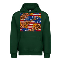 Forest Green 4th of July USA flag leopard sunflower 20oz tumble Urban Hoodie - Neo Western