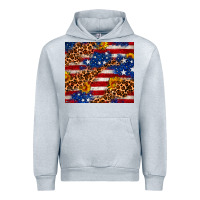 Heather Grey 4th of July USA flag leopard sunflower 20oz tumble Urban Hoodie - Neo Western