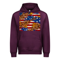 Mauve Wine 4th of July USA flag leopard sunflower 20oz tumble Urban Hoodie - Neo Western
