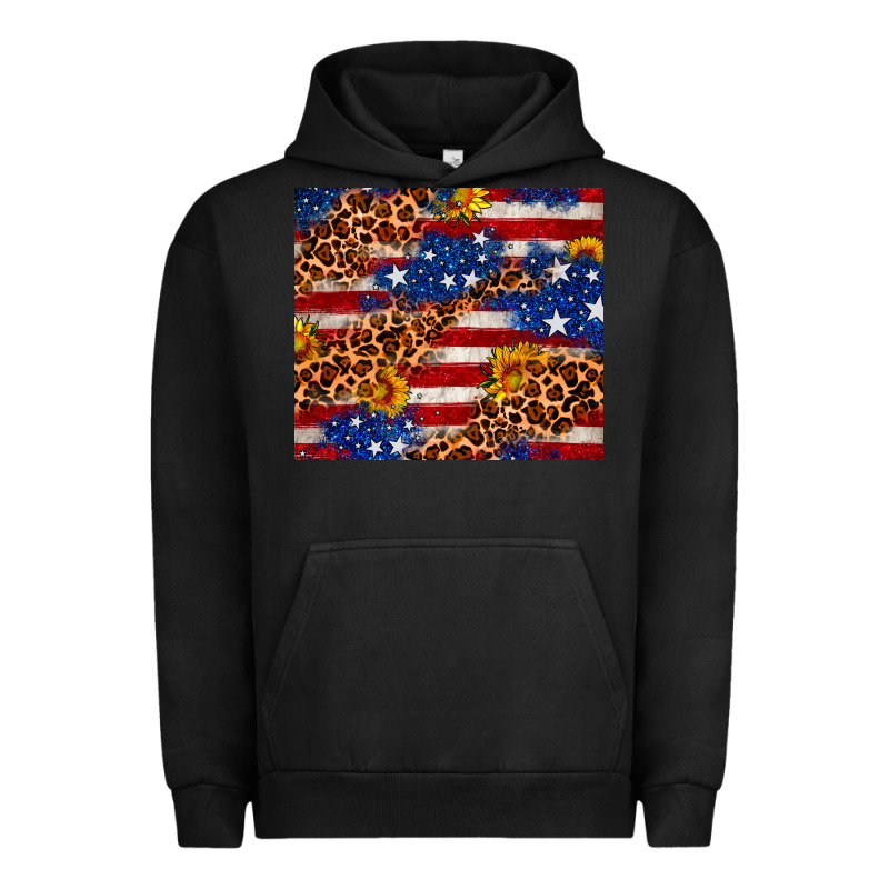 4th Of July Usa Flag Leopard Sunflower 20oz Tumble Urban Hoodie by Neo Western | Teevron