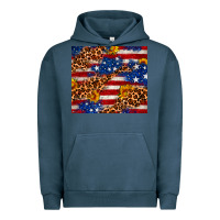 Pigment Midnight Navy 4th of July USA flag leopard sunflower 20oz tumble Urban Hoodie - Neo Western