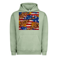 Pigment Oil Green 4th of July USA flag leopard sunflower 20oz tumble Urban Hoodie - Neo Western