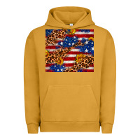 Pigment Peanut Butter 4th of July USA flag leopard sunflower 20oz tumble Urban Hoodie - Neo Western