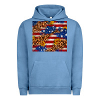 Pigment Pebble Blue 4th of July USA flag leopard sunflower 20oz tumble Urban Hoodie - Neo Western