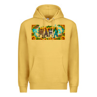 Antique Gold mama sunflower libbey cup Premium Hoodie - HRA Design Shop
