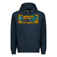 Navy mama sunflower libbey cup Premium Hoodie - HRA Design Shop