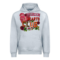Heather Grey broken heart club Urban Hoodie - FaDigitalArtStudio