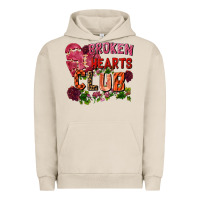 Pigment French Oak broken heart club Urban Hoodie - FaDigitalArtStudio