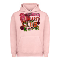 Pigment Salmon broken heart club Urban Hoodie - FaDigitalArtStudio