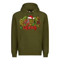 Army Green Christmas granna claus Premium Hoodie - FaDigitalArtStudio