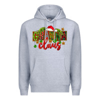 Heather Grey Christmas granna claus Premium Hoodie - FaDigitalArtStudio