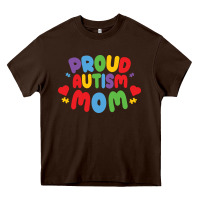 Chocolate Brown LIL Autism Mom Heavy Core Tee - CowhideDigitalArt