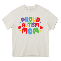Cream LIL Autism Mom Heavy Core Tee - CowhideDigitalArt