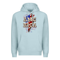 Blue Mist America 4th of July Premium Hoodie - CowGirlArtShop
