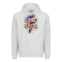 Dove Grey America 4th of July Premium Hoodie - CowGirlArtShop