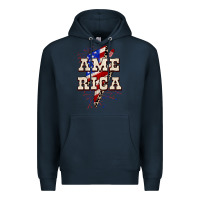 Navy America 4th of July Premium Hoodie - CowGirlArtShop