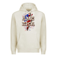 Oatmeal Heather America 4th of July Premium Hoodie - CowGirlArtShop