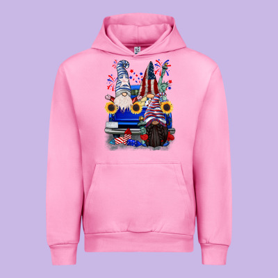 4th Of July Gnomes Truck Urban Hoodie Designed By Cowgirlartshop