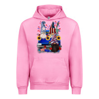 Fuchsia Pink 4th of July gnomes truck Urban Hoodie - CowGirlArtShop
