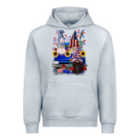 Heather Grey 4th of July gnomes truck Urban Hoodie - CowGirlArtShop