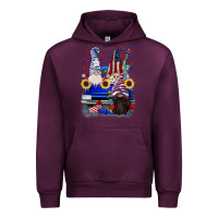 Mauve Wine 4th of July gnomes truck Urban Hoodie - CowGirlArtShop