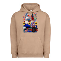 Pigment Burro 4th of July gnomes truck Urban Hoodie - CowGirlArtShop