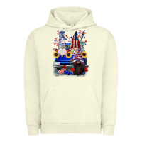 Pigment Pistachio 4th of July gnomes truck Urban Hoodie - CowGirlArtShop