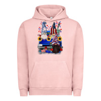 Pigment Salmon 4th of July gnomes truck Urban Hoodie - CowGirlArtShop