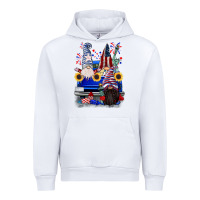 White 4th of July gnomes truck Urban Hoodie - CowGirlArtShop