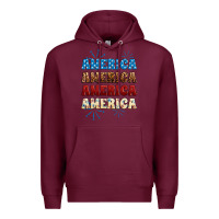 Burgundy Western America Premium Hoodie - Neo Western