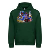 Forest Green 4th of July gnomes with truck Urban Hoodie - CowGirlArtShop