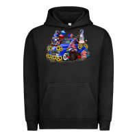 Pigment Black 4th of July gnomes with truck Urban Hoodie - CowGirlArtShop