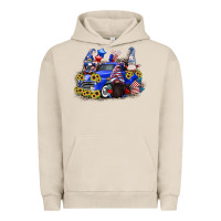 Pigment French Oak 4th of July gnomes with truck Urban Hoodie - CowGirlArtShop