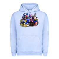 Pigment Grape Ice 4th of July gnomes with truck Urban Hoodie - CowGirlArtShop