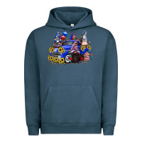 Pigment Midnight Navy 4th of July gnomes with truck Urban Hoodie - CowGirlArtShop