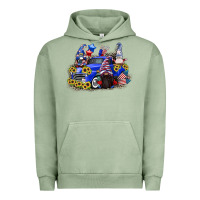 Pigment Oil Green 4th of July gnomes with truck Urban Hoodie - CowGirlArtShop