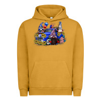 Pigment Peanut Butter 4th of July gnomes with truck Urban Hoodie - CowGirlArtShop