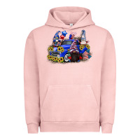 Pigment Salmon 4th of July gnomes with truck Urban Hoodie - CowGirlArtShop