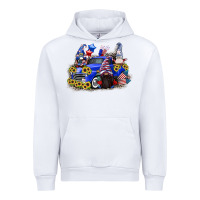 White 4th of July gnomes with truck Urban Hoodie - CowGirlArtShop