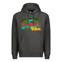 Charcoal Heather summer vibes Premium Hoodie - SublimationCraftShop