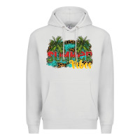Dove Grey summer vibes Premium Hoodie - SublimationCraftShop