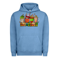 Pigment Pebble Blue hot cocoa Urban Hoodie - CowhideDigitalArt