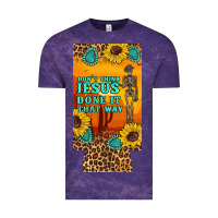 Cloud Purple don't jesus done it that way western skeleton  12 oz can cooler  (slim Vintage Tee - Artiststas
