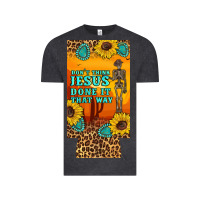 Vintage Black don't jesus done it that way western skeleton  12 oz can cooler  (slim Vintage Tee - Artiststas