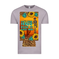 Vintage Zinc don't jesus done it that way western skeleton  12 oz can cooler  (slim Vintage Tee - Artiststas